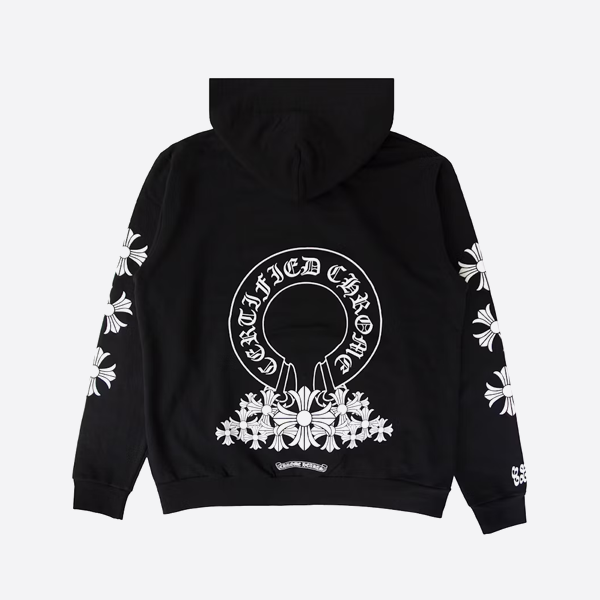 크롬하츠 실버 크로스 후드티